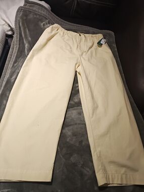 Men's Casual Drawstring Chinos in Cream M.